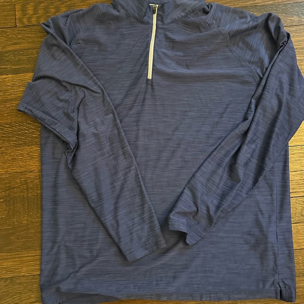 Men's Lightweight Half-Zip Shirt Jacket - Navy